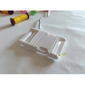 Resim Plastik Çanta Tokası 10 Adet 3 cm Beyaz Plastik Bel , Sırt Çantası Tokası 