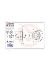 Resim Audi A3 Arka Fren Diski 2004-2013 Brembo 08950211 2adettir 