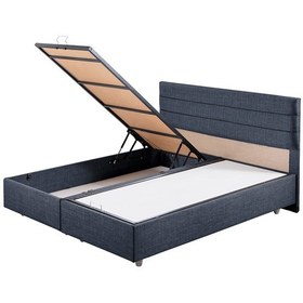 Resim Sofia İkili Set, Sofia Çift Kişilik Baza Başlık Seti Lacivert 140 x 190 