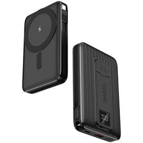 Resim shaza 10.000 Mah 22.5w Magsafe Taşınabilir Şarj Cihazı Siyah 