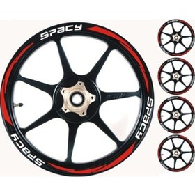 Resim Motosiklet Jant Şeridi Honda Spacy Sağ-sol/ön-arka-32 