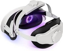 Resim Mytrix Meta Quest 3 için geliştirilmiş kafa kayışı, Oculus Quest 3 için çift düğme, ayarlanabilir kafa kayışı, konforlu VR kulaklık askısı, Elite Strap için yedek 