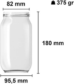 Resim Afracam 1000 ml Konserve Kavanoz Metal Kapaklı Şeffaf Cam 1000 cc Paşabahçe 20 Adet (Beyaz Kapak) 