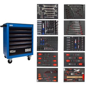 Resim Brio Hareketli Takım Dolabı 6 Çekmece 2022 Seri 259 Parça Mavi Do 