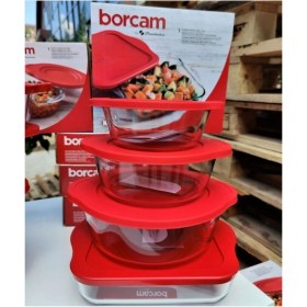 Resim Paşabahçe Kırmızı Kapaklı Borcam Seti 4'lü FMA04363 FMA04362 FMA04598 FMA00498 199 