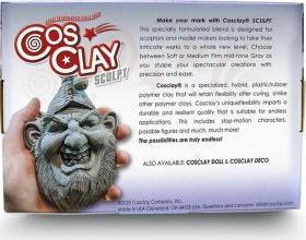 Resim Cosclay Sculpt Gri Esnek Polimer Kil : Orta Sert 
