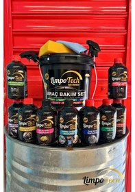 Resim Full Oto Bakım Ve Temizlik Seti Araç Yıkama Ve Bakım Seti Kovalı 14 Parça Full Bakımset 