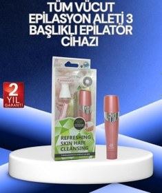 Resim 3 Başlıklı Yüz ve Vücut Tüy Temizleme Cihazı Pembe 