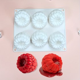 Resim 6-Boşluklu Silikon Mousse Kek Kalıbı - Sevgililer Günü için Büyük Dikdörtgen Pişirme Kalıbı, Tekdüze Küresel Boşluklara Sahip Yapışmaz Meyve ve Çikolatalı Tatlılar, Kolay Çıkarma ve Bulaşık Makinesinde Yıkanabilir, Silikon Pişirme Kalıpları 