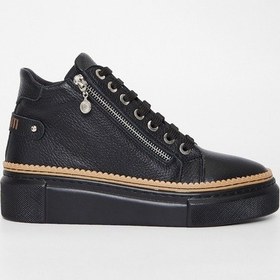 Resim Valmenti Kadın Siyah Floter Hakiki Deri Casual Bot 937 5022-03 Bn Bot Sk23/24 Siyah 