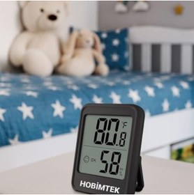 Resim Yıldızan Newshpings MC40 Dijital Termometre İç Mekan Oda Sıcaklık Nem Ölçer Led Monitör Higrometre Isı Ölçer 