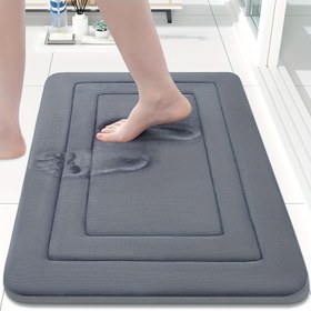 Resim 1 adet Vintage Esinli Hafıza Köpüğü Banyo Matı - Kaymaz, Emici, Yastıklı Zemin Matı Mutfak, Banyo, Yatak Odası, Çamaşır Odası için - Dikdörtgen Polyester Karışımı Alan Halısı Geometrik Desenli, Kadınlar, Anne, Kız, Banyo Matı için Mükemmel Hediye | Vintage Esinli Tasarım | Polyester Karışımı Mat, Banyo Zemin Kaplaması 