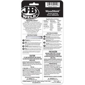 Resim JB Weld KwikWood™ Epoksi Macun - 2 oz Ahşap Onarıcı, Ahşap Yapıştırıcı KwikWood Şırınga 