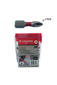 Resim Vandor Vandor Anti Slip Bit Kaydırmaz Bits S2 Yüksek Kalite Çelik PZ2 25 - 637962027891 