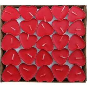 Resim Kalpli 50'li Tealight Mum 