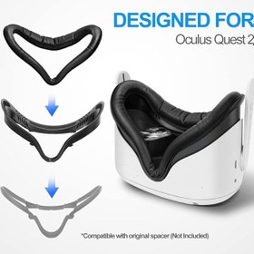 Resim SUPERUS Oculus Quest 2 için Yüz Arayüzü ve Yüz Kapağı Pedi, Ter Korumalı PU Köpük Yastık - Meta Quest 2 için VR Aksesuarları 