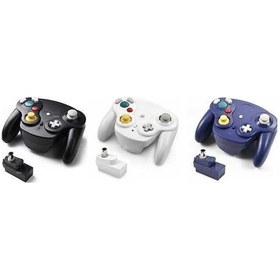 Resim Bosphorusboutique Wii U Uyumlu Ngc Mavi Kablosuz Gamepad 2.4ghz Kablosuz Oyun Kumandası, Gamepad 2.4g Xz 