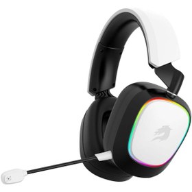 Resim Gamebooster WBH23W Nemesis PRO RGB Wireless 2.4G+BT Beyaz Kablosuz Oyuncu Kulaklığı 