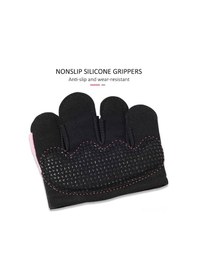 Resim Geeroyoo Antrenman Eldiveni - Nefes Alabilir Kumaş Ve Silikon Tutuculu, Ağırlık Çalışması Ve Yoga İçin Mükemmel Seçim, Siyah, M Beden 