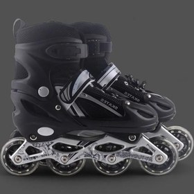 Resim Siyah Silikon Tekerli Ayarlanabilir Işıklı Paten S 31-34 HP8136 