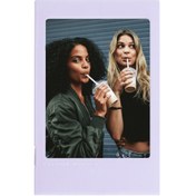 Resim Fujifilm Instax Mini Film Uyumlu Lila Katlanılabilir Fotoğraf Çerçevesi 
