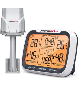 Resim Thermopro TP270 Termometre Iç/dış Mekan Profesyonel Dijital Sıcaklık ve Nem Ölçer 