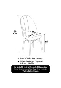 Resim Canisa Ritim Serisi 1 Adet Mürdüm Sandalye 1.sınıf Babyface Ithal Kumaş Siyah Gürgen Ayak Gümüş Halkalı Sandalye Mürdüm Ayaklar Siyah 