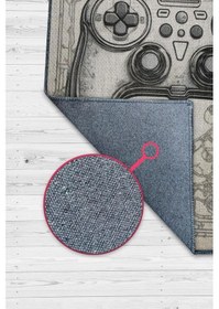 Resim Homshtag Gamer Odası Halısı,krem Renkli Genç Odası Halısı,renkli Oyuncu Odası Halı Çocuk Odası Halı Çok Renkli 