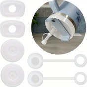 Resim 1 adet 30oz/40oz Spor Su Şişeleri için Sızdırmaz Silikon Pipet Kapağı - Dayanıklı Kaymaz Kılıf Fiş ile Güvenli Uygunluk, Sızıntı ve Dağınıklık Önleyici, Kolay Temizlenebilir, Beyaz ve Mavi Tasarım, Sızıntı Önleyici Aksesuar, Şık Aksesuar, Esnek Malzeme 