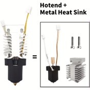 Resim Creality Ender 3 V3 KE Hotend Kit - Seramik Isıtma Bloğu Nozulu, 300°C Hızlı Isıtma, Yüksek Termal Yalıtım, Siyah Oksidasyon Bitişi, En Hızlı Baskı Performansı İçin Dayanıklı Tasarım 