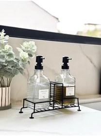 Resim Vovo Concept Luce 2'li Cam Sıvı Sabunluk Siyah Siyah 