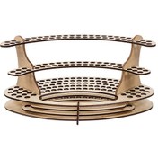 Resim Ganzhoushop Ahşap Kalem Kalemlik Masa Rustik Kalem Düzenleyici Yuvalar Kalemlik Masaüstü Kırtasiye Malzemeleri 