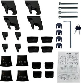 Resim Trio-ıı Renault Kadjar 2016 Ve Sonrası Uyumlu Kilitli Ara Atkı 120cm Port Bagaj Tavan Barı 