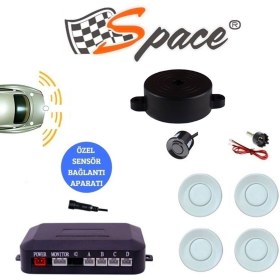 Resim BsElektronik Space Ses Ikazlı Park Sensörü 22 Mm Beyaz / Gupr10-b 