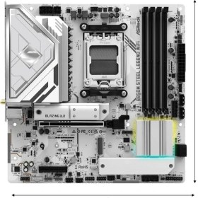 Resim Asrock B850M Steel Legend Wifi Micro Atx Anakart Amd Am5, 4x Ddr5, 3x M.2 Ssd, HDMI 4K 120Hz, Wifi 7, 3x USB Type-C 