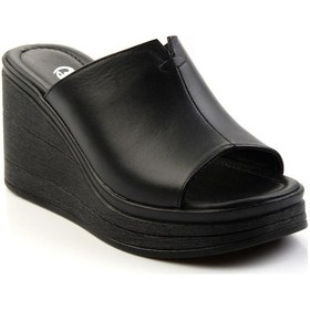 Resim Bambi Siyah Leather Kadın Terlik K04040012603 Siyah 