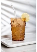 Resim Akrilik Bal 6'lı Kısa Bardak & Su Meşrubat Kahve Yanı Bardağı 400 ML (Cam Değildir) 