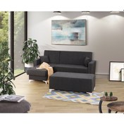 Resim Azra Yatak Köşe Koltuk Takımı Sandıklı Tam Ortopedik + Puf 155 x 220 CM 