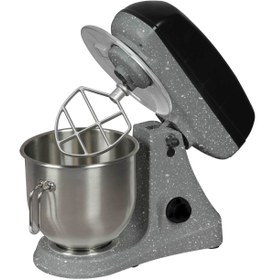 Resim OMAKE Setüstü Stand Mikser 7 Lt. - 3 Başlıklı - Karıştırma & Çırpma & Yoğurma - Gri 