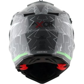 Resim Shark Axor X-Cross Kask Flash Dual Vısor - Dull Cool Grey Green 