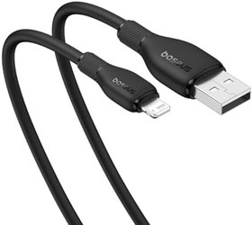 Resim Baseus Pudding Hızlı Şarj Özellikli Lightning Kablo 2.4A, 1.2 Metre, Siyah 
