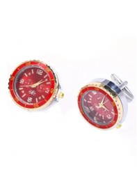 Resim Omark Cotton Red Lumen Saat Kol Düğmesi Altın - Gümüş 