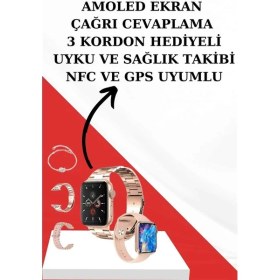 Resim Najmaddin Wireless Şarjlı Pembe Akıllı Saat ve Kablosuz Bluetooth Kulaklık Dokunmatik Kon - NJ001P-4IFSB 
