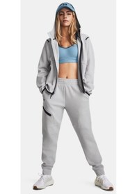 Resim Kadın Ua Unstoppable Fleece Eşofman Altı 1379846-011 Gri - Siyah 