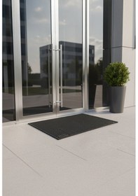 Resim Kaymaz Taban Kauçuk Dış Mekan Paspası, Kauçuk Kapı Önü Paspası 60x80 cm Spike Mat 