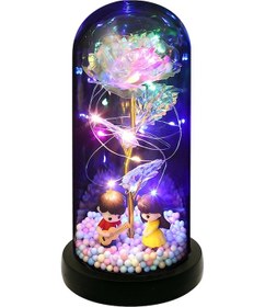 Resim Kosona Beyaz Sürekli Gül Led Işıklı Dekoratif Aksesuar Abs+akril Kuppa Hediyelik Cisim Pil Dahil Değil Beyaz 