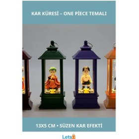 Resim One Piece Figürlü Işıklı Kar Küresi 13x5 Cm 1 Adet 