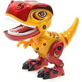 Resim Işıklı ve Sesli Die Cast Kırmızı Dinozor 