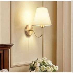 Resim Modern Tasarım Pilli Aplik Gold Sarı Ledli Tak Çalıştır Krem Şapkalı Duvar Led Aplik Harika Görsel Gold 