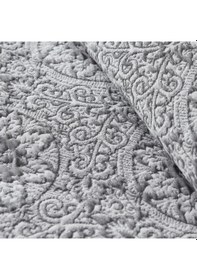 Resim Karaca Home Oriental Çift Kişilik Yatak Örtüsü Set Antrasit Antrasit 